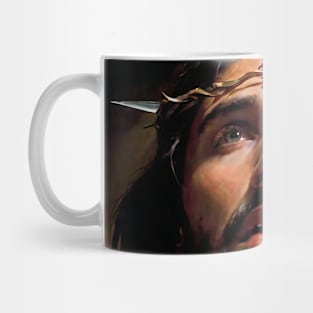 Jesus Christ beyond what we see of his love and his pain Mug